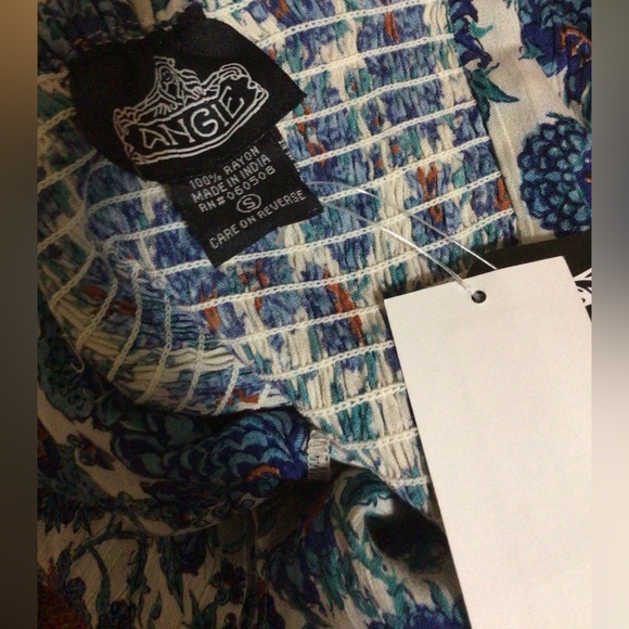 🆕ANGIE BLUE ASYMMETRICAL RUFFLED SUNDRESS (Sz S & M) - Picture 9 of 9